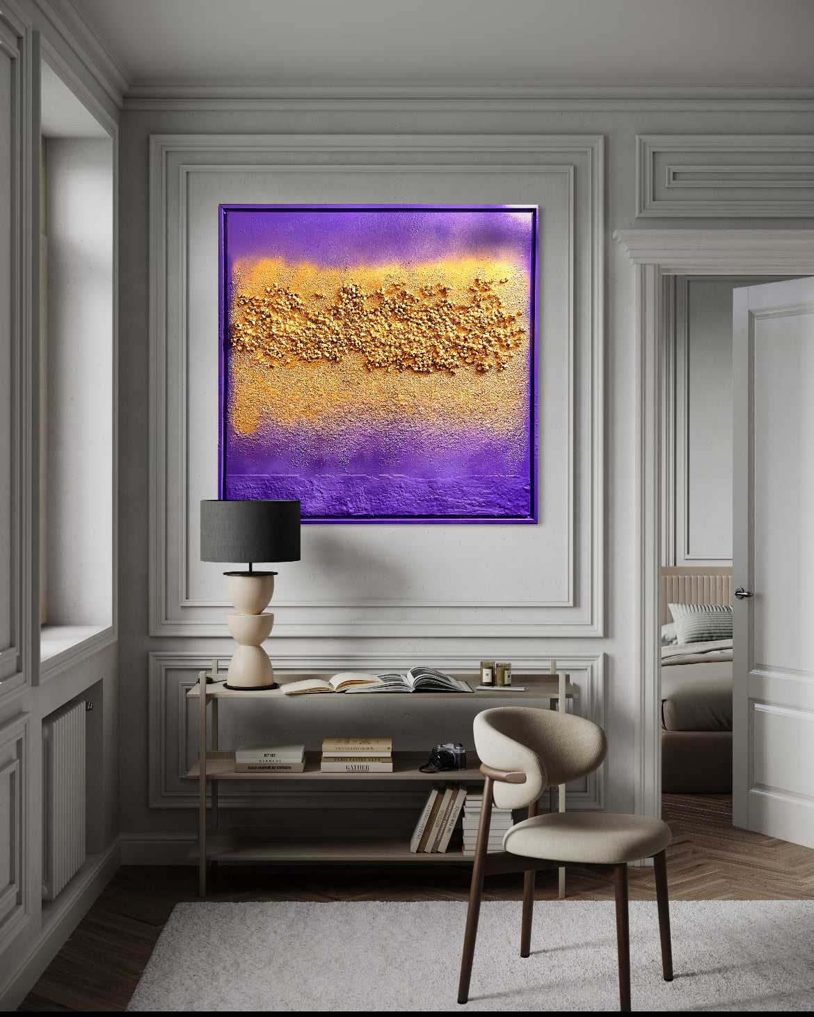 Purple and Gold Canvas