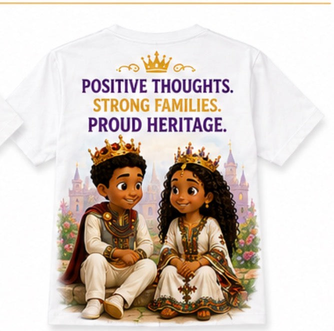 Think Positive, Choose Kindness™ T-Shirts
Inspired by The Daily Adventures of King Yosef & Queen Yarah