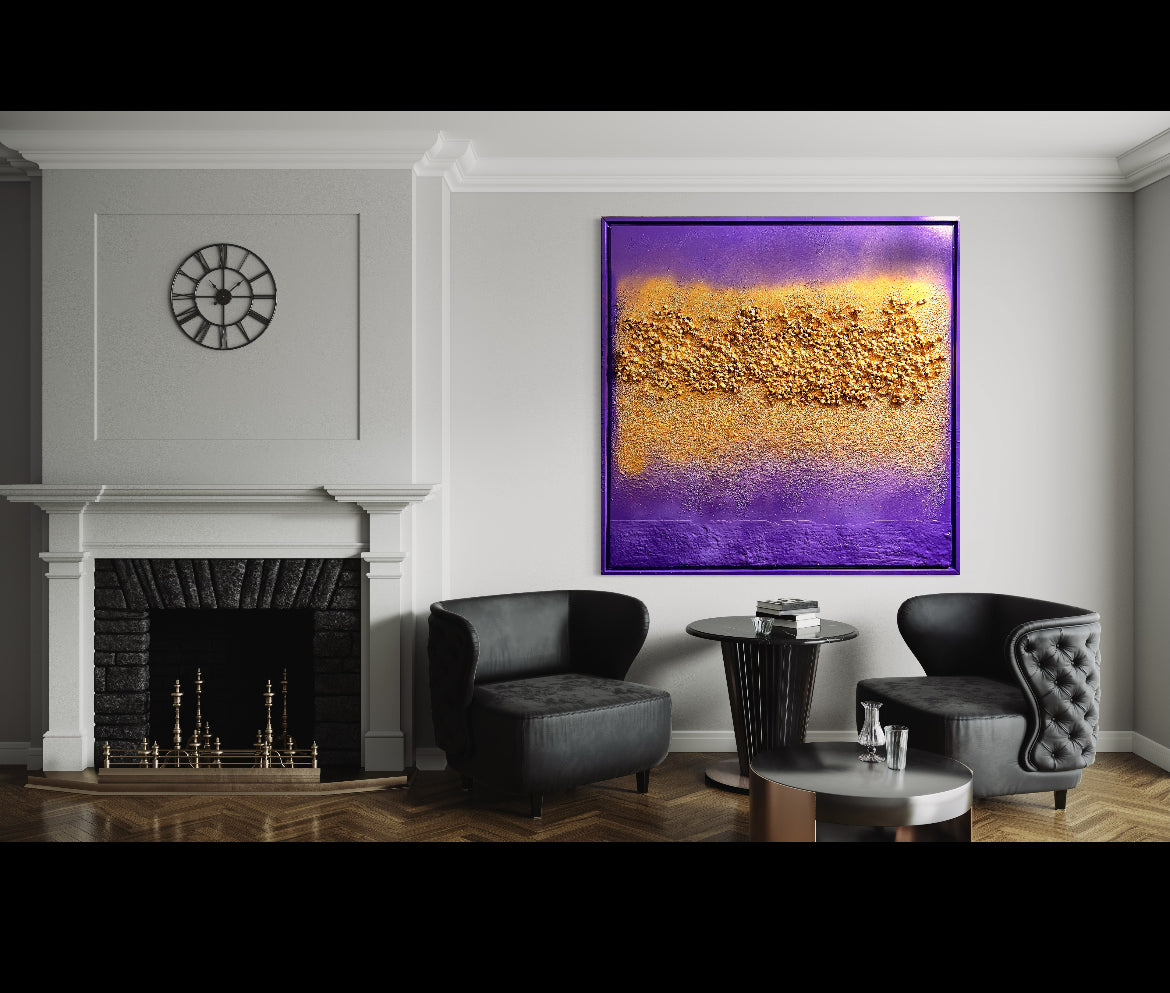 Purple and Gold Canvas